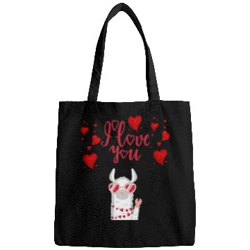 Discover I love you with cute llama Bags