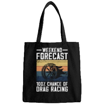 Discover Drag Racing Race Car Retro Vintage Bags