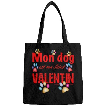 Discover Copy of my dog is my valentine day712 Bags