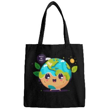 Discover Protect Our planet #06, Digital Art Bags