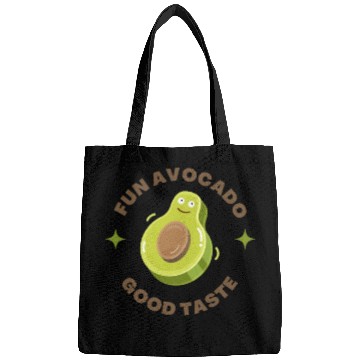 Discover fun avocado good taste,Facial Expression Cartoon Bags