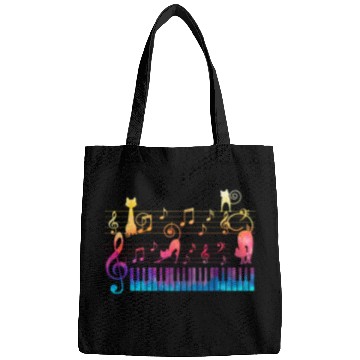 Discover Piano Cat Musician Musical Instrument Pianist Bags