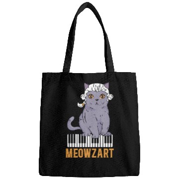 Discover Meowzart Piano Cat Musician Musical Pianist Music Bags