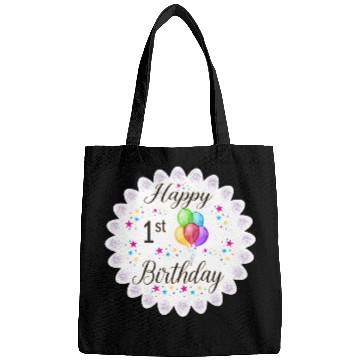 Discover Happy 1st Birthday with Balloons Bags