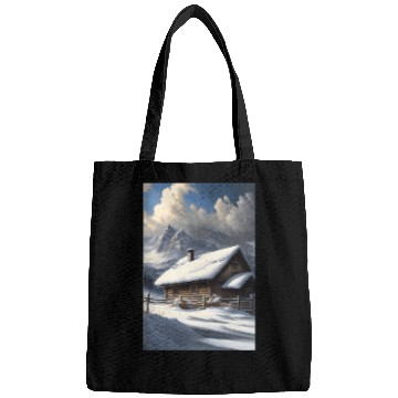 Discover alps winter landscape hut in the snow Bags