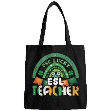 Discover Saint Patrick Day Rainbow Clover Lucky Teacher Bags