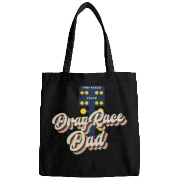 Discover Drag Racing Race Car Dad Retro Bags