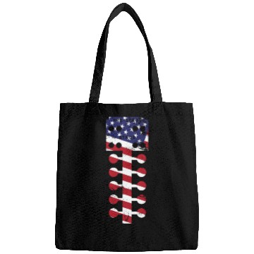 Discover Drag Racing Race Car American Flag Bags