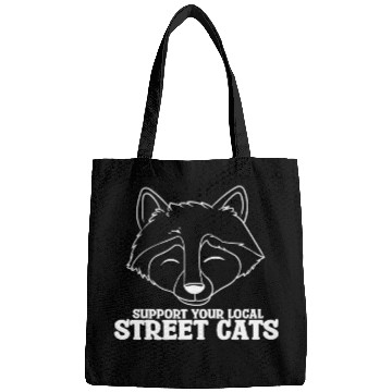 Discover Support Your Local Street Cats Raccoon Bear Bags