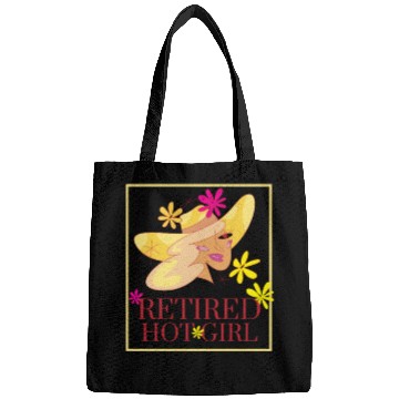 Discover Retired Hot Girl Retro 70s Girl Flower Aesthetic Bags