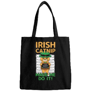Discover Angry Funny Cat Happy Saint Patrick Day Bags