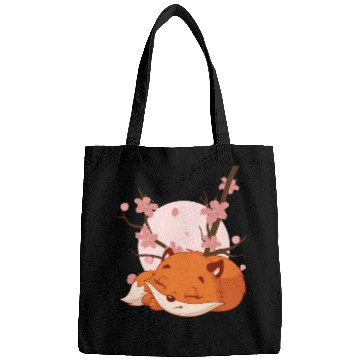 Discover Japanese Fox Cherry blossom Flower sakura kawaii Bags
