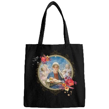 Discover Christmas Nativity Star Blessed Mother Mary Jesus Bags