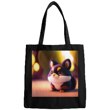 Discover dog mom cuddling puppy Bags