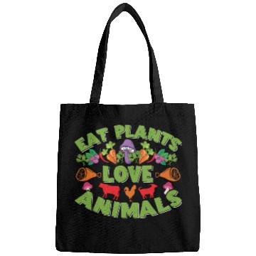 Discover Eat Plants Love Animals Bags