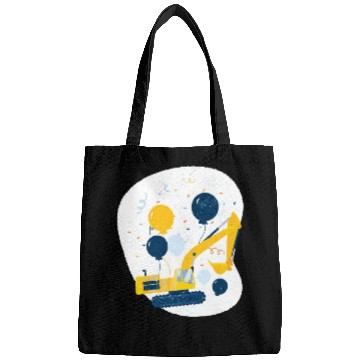Discover Yellow bulldozer celebrating Yellow bulldozer cele Bags