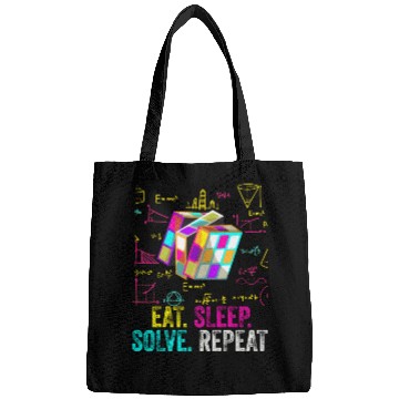 Discover Eat Sleep Solve Repeat Math Speed Cubing Genie Bags
