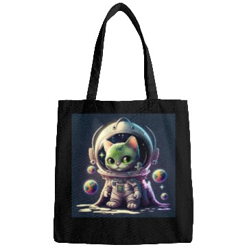 Discover cat in space Bags
