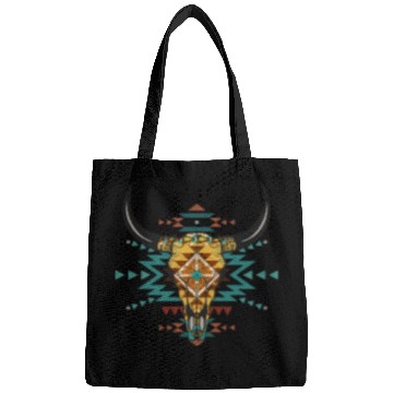 Discover Western Aztec Bull Skull Bags