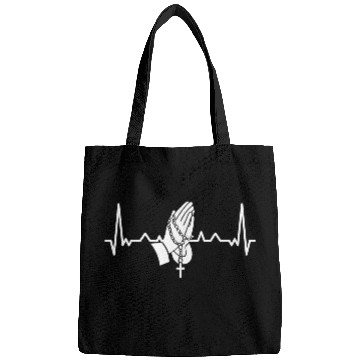 Discover Rosary Heartbeat Prayer Hands Catholic Bags