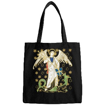 Discover St. Michael the Archangel Icon Dragon Catholic Ang Bags