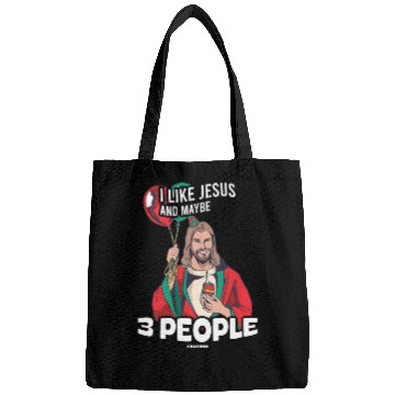 Discover I Like Jesus And Maybe 3 People Bags