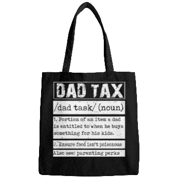 Discover Vintage Dad Tax Definition Men Funny Father's Day Bags