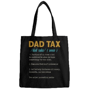 Discover Vintage Dad Tax Definition Men Funny Father's Day Bags