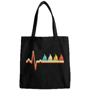 Discover sailing retro heartbeat Bags