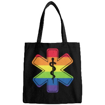 Discover LGBT Caduceus EMT Medical Symbol Bags
