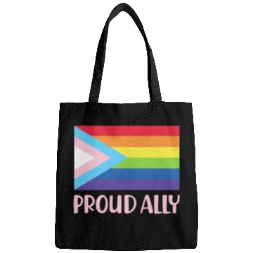 Discover Proud Ally, LGBT Rainbow Flag Bags