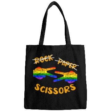 Discover Rock Paper Scissors, LGBT Rainbow Flag Bags