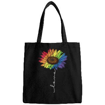 Discover Love Sunflower LGBT Flag Bags