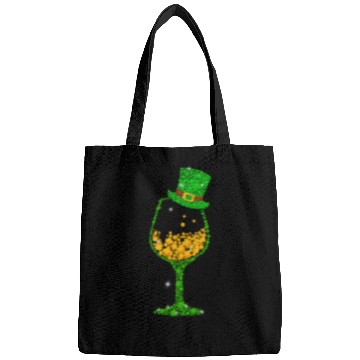 Discover St Patricks Lucky Shamrock Wine Glass Bags