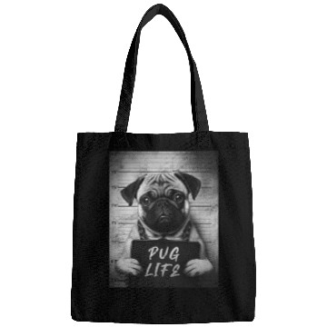 Discover Pug Mugshot - Pug Life Bags