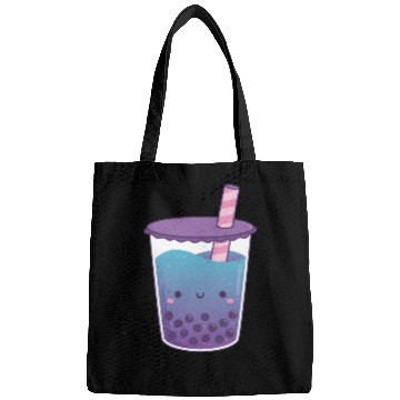 Discover Cute Galaxy Butterfly Pea Flower Boba Tea Doodle Bags