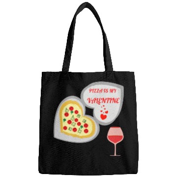 Discover Pizza is my valentine2007 Bags