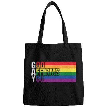 Discover Gay God Affirms You Pride Month Rainbow LGBT Flag Bags