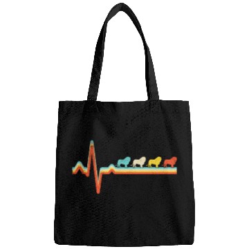 Discover lion retro heartbeat Bags