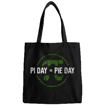Discover Pi Day = Pie Day - Funny Pi Day Math Teacher Bags