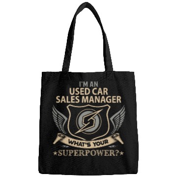 Discover Used Car Sales Manager Bags - Superpower Job Gi