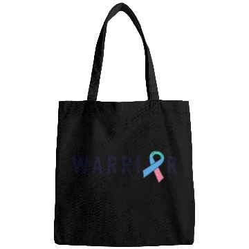 Discover Thyroid Cancer Warrior Men Pink Blue Teal Ribbon Bags