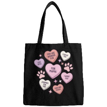 Discover My Dog Is My Valentine Conversation Hearts Bags