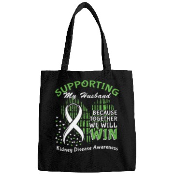 Discover Support Husband Green Kidney Disease Awareness Bags