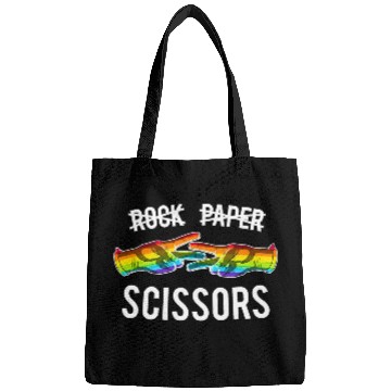 Discover Rock Paper Scissors Lesbian Pride Rainbow LGBT Bags