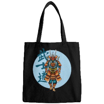 Discover Japanese samurai warrior Bl Moon mask Bags