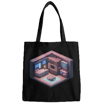 Discover Voxel Room - Synthwave Retro Futuristic Room Bags