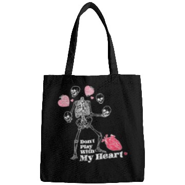 Discover Don't Play With My Heart Skeleton Valentine's Day Bags