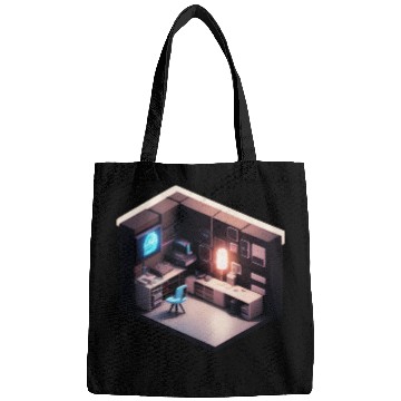 Discover Cubic Room Print - Unique and Modern Home Decor Bags