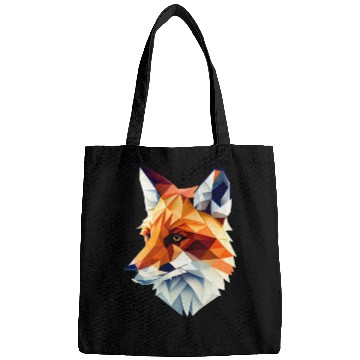 Discover Fox Polygon Wild Animal Lover Wildlife Zookeeper Bags